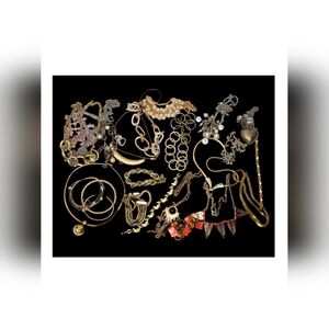 Jewelry GrabBag Costume Silver tone Bronze Golden Vintage To Modern Rhinestones